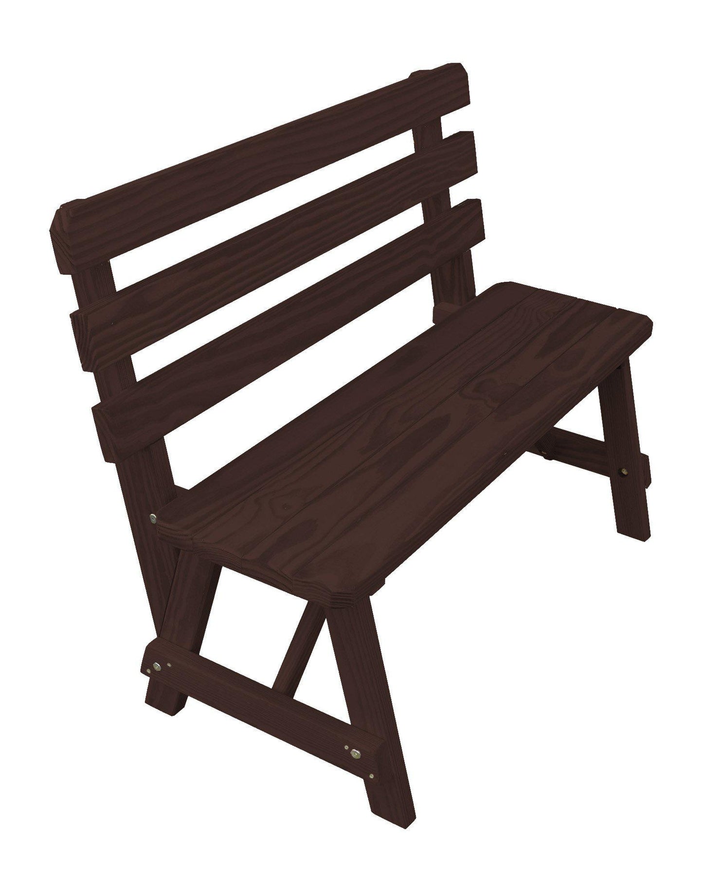 A&L Furniture Co. Yellow Pine 44" Traditional Backed Bench Only - LEAD TIME TO SHIP 10 BUSINESS DAYS