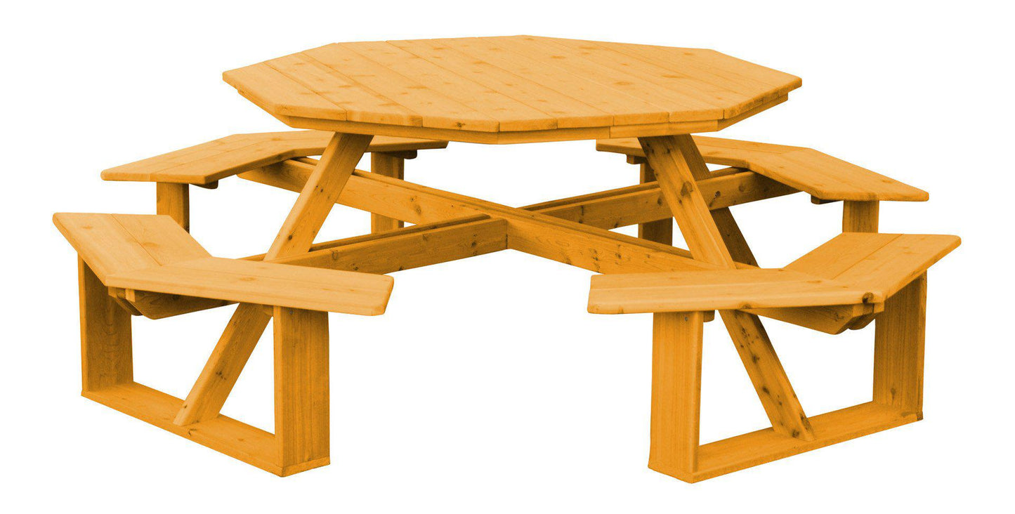 Regallion Outdoor Western Red Cedar 54" Octagon Walk-In Table - LEAD TIME TO SHIP 2 WEEKS