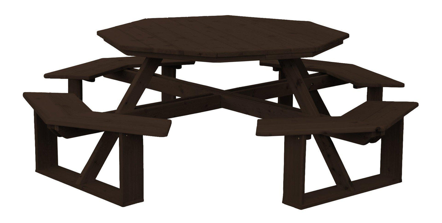 Regallion Outdoor Western Red Cedar 54" Octagon Walk-In Table - LEAD TIME TO SHIP 2 WEEKS