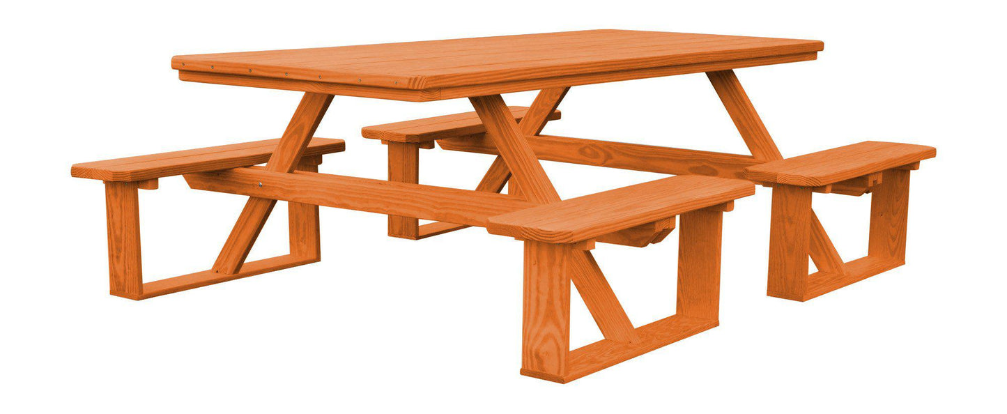 A&L Furniture Co. Pressure Treated Pine 8' Walk-In Table - LEAD TIME TO SHIP 10 BUSINESS DAYS