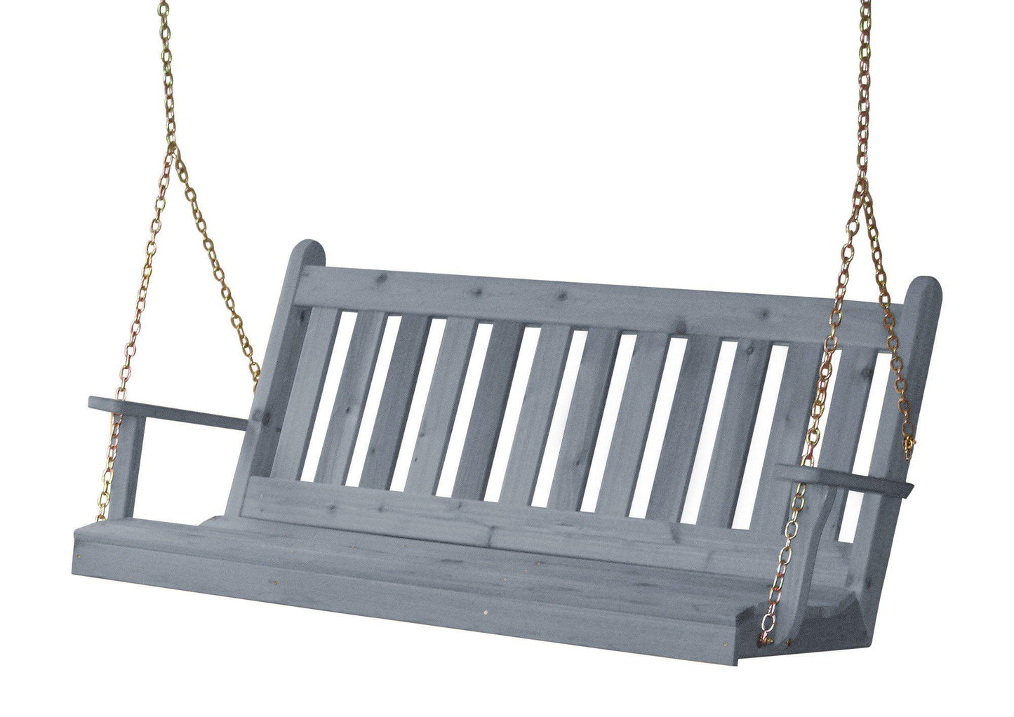 a&l western red cedar 5ft traditional english swing gray stain