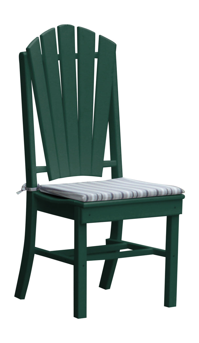 A&L Furniture Company Recycled Plastic Adirondack Dining Chair - Turf Green