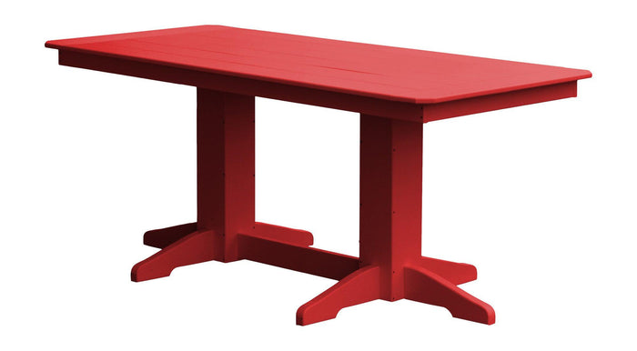 A&L Furniture Company Recycled Plastic 6'Dining Table - Bright Red