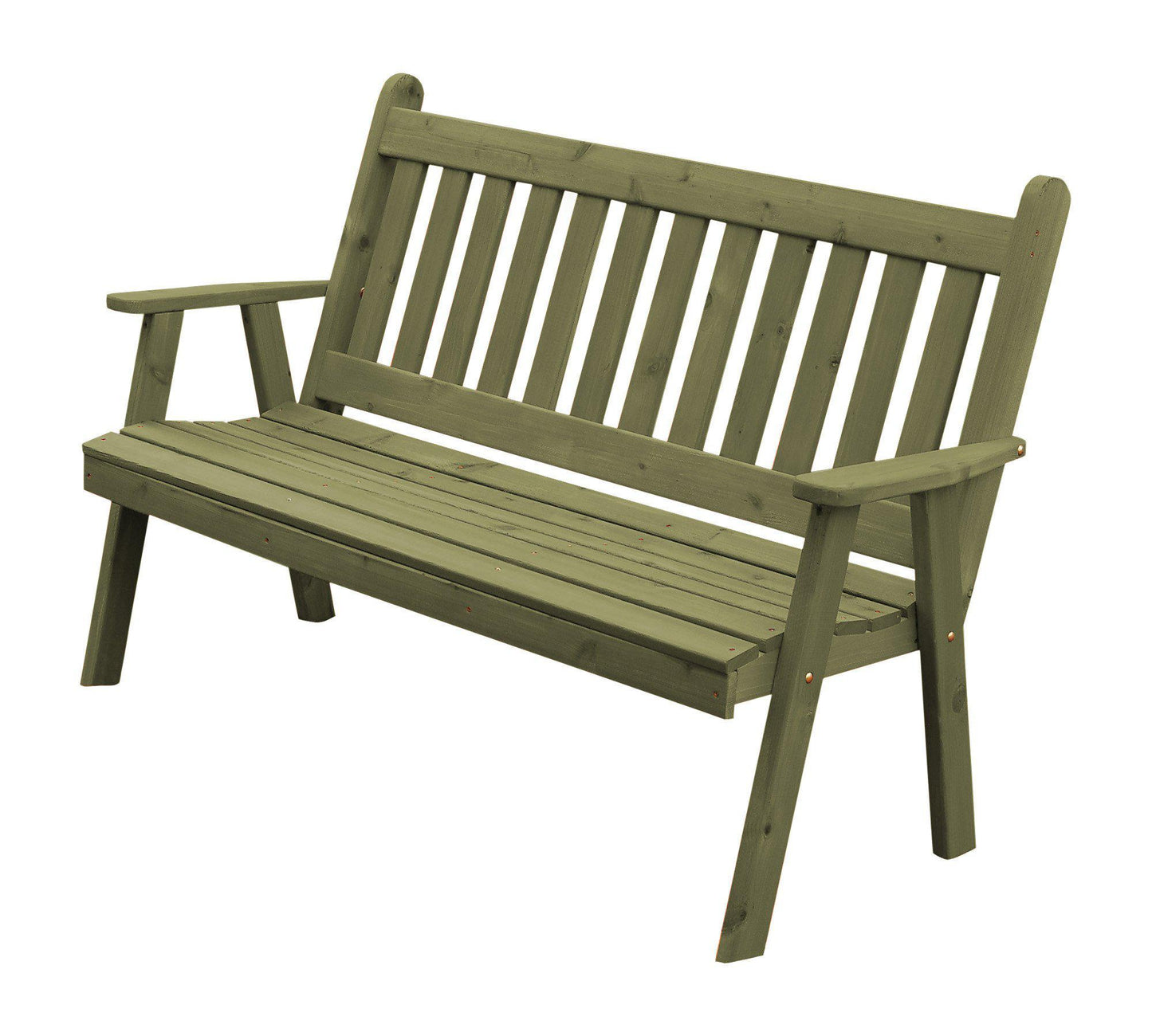 Regallion Outdoor Western Red Cedar 5' Traditional English Garden Bench - LEAD TIME TO SHIP 2 WEEKS