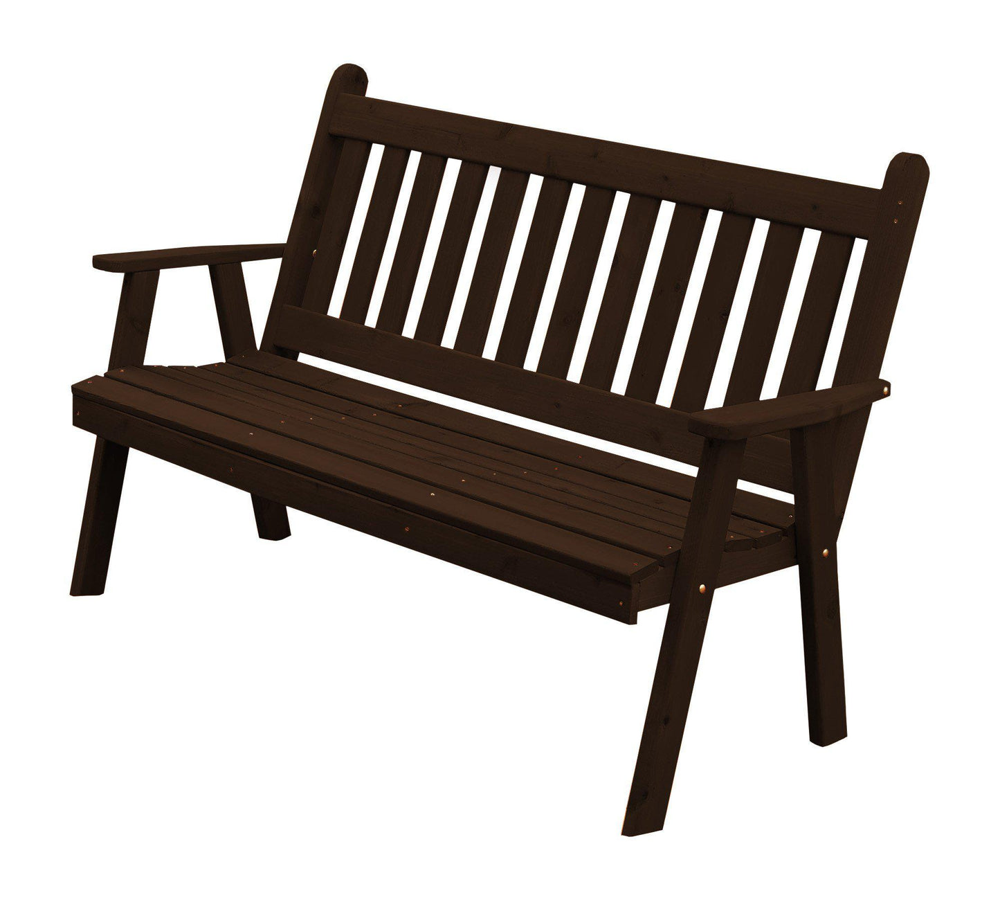 Regallion Outdoor Western Red Cedar 5' Traditional English Garden Bench - LEAD TIME TO SHIP 2 WEEKS