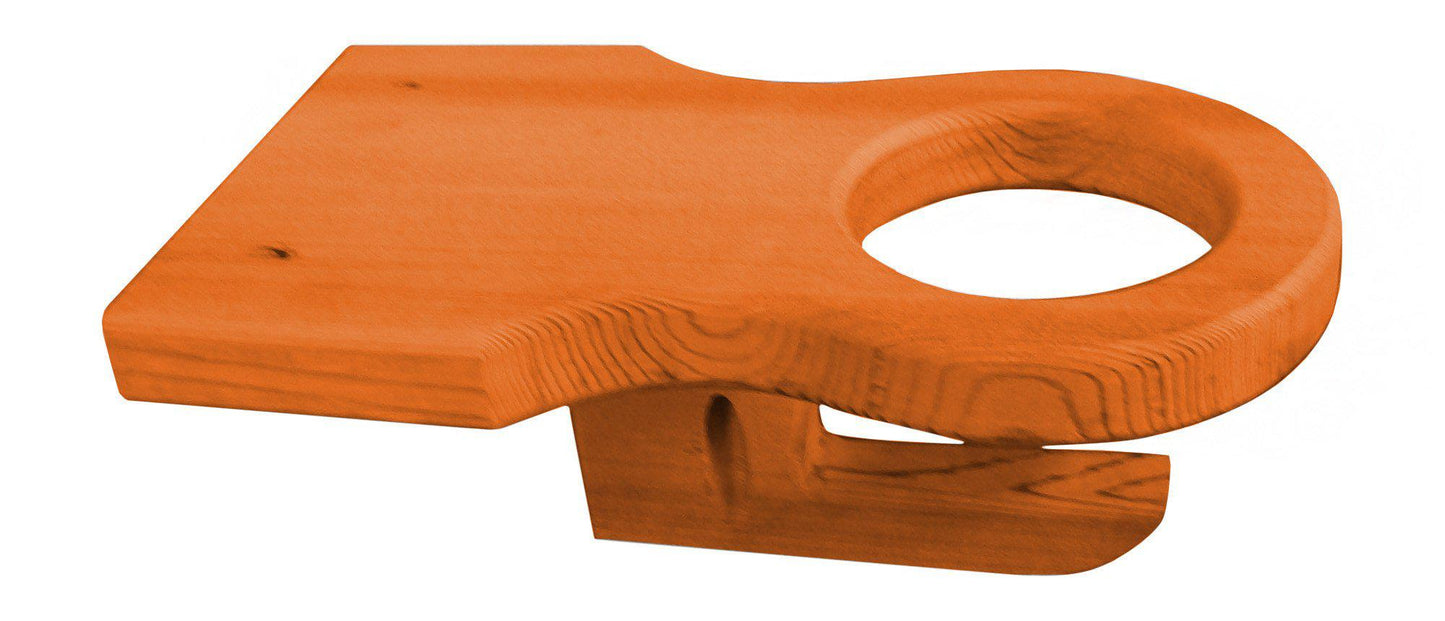 Regallion Outdoor Western Red Cedar Cup Holder - LEAD TIME TO SHIP 7 BUSINESS DAYS OR LESS