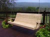 a&l pressure treated 6ft highback swing unfinished