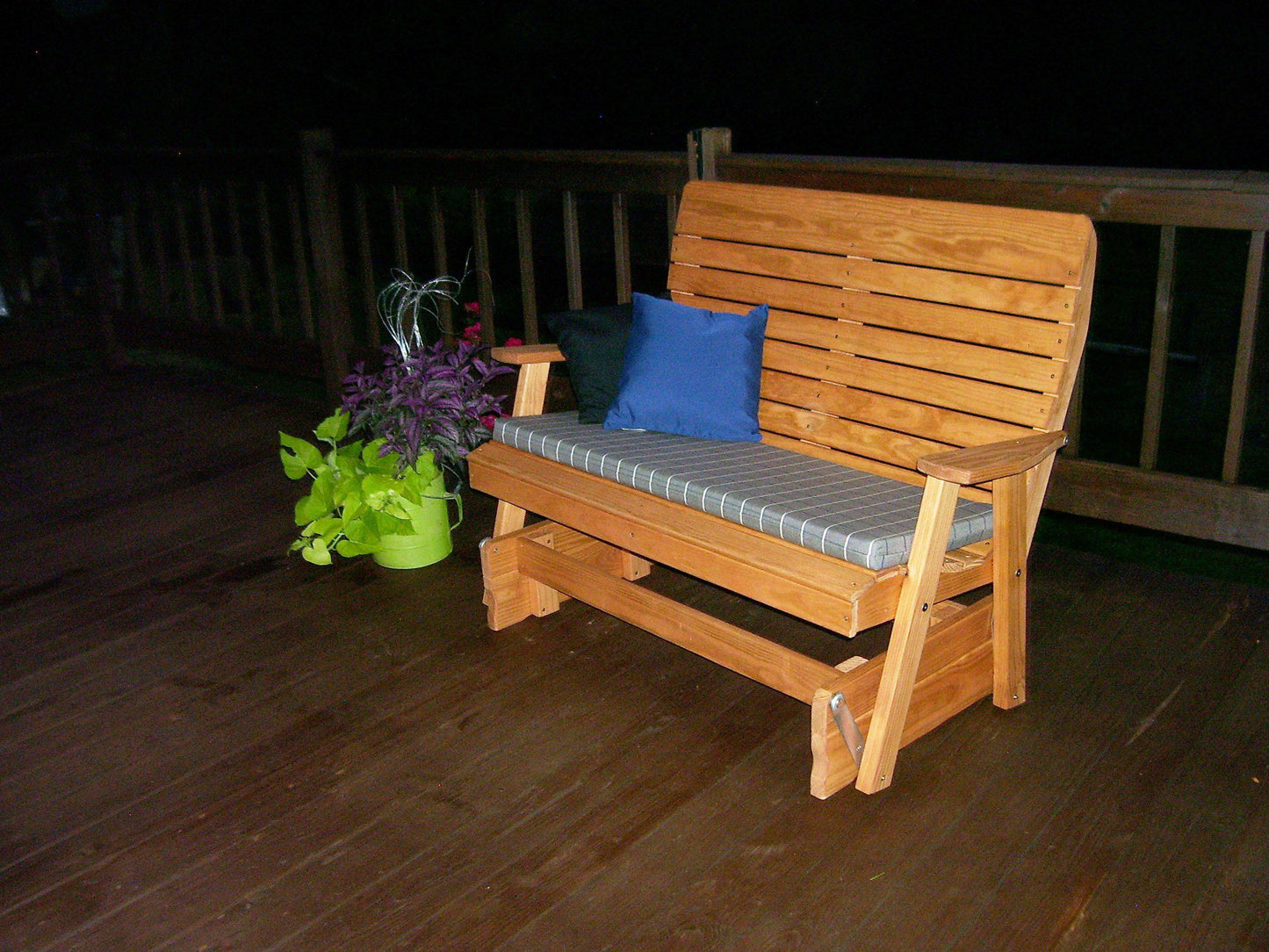 A&L FURNITURE CO. Pressure Treated 4' Highback Glider - LEAD TIME TO SHIP 10 BUSINESS DAYS