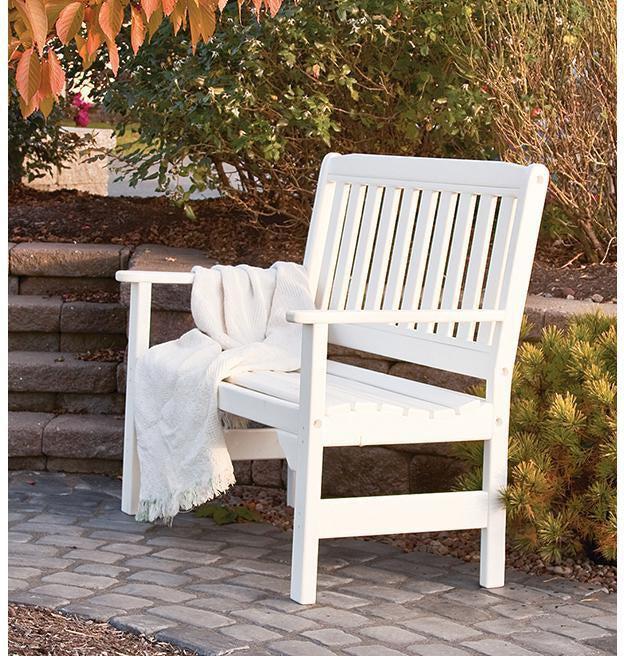 Leisure Lawns Amish Made Recycled Plastic English Garden Bench Model #940 - LEAD TIME TO SHIP 6 WEEKS OR LESS