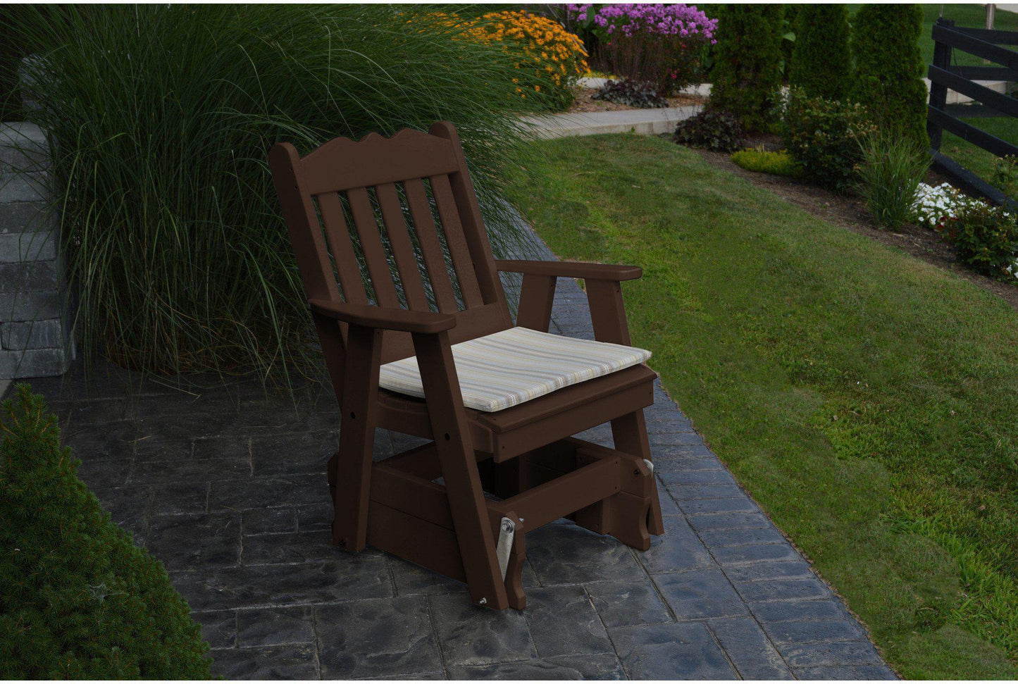 Outdoor Glider - A&L Furniture Company Recycled Plastic Royal English Gliding Chair