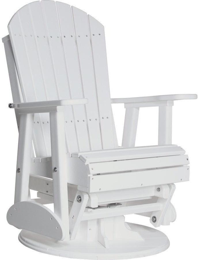 luxcraft white plastic poly glider chair