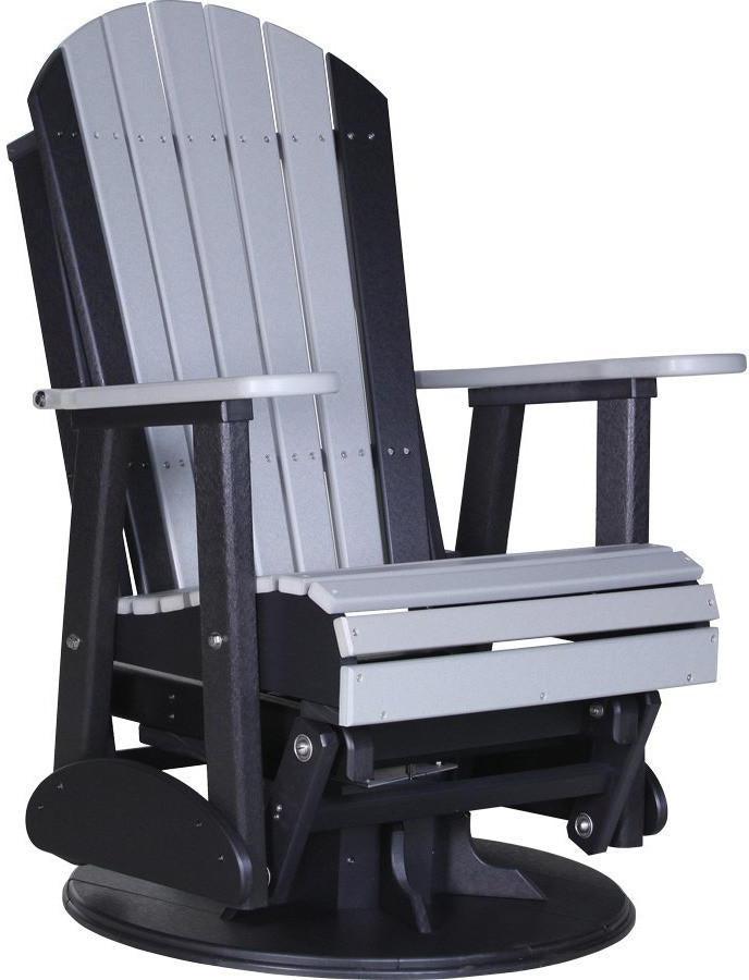 luxcraft dove grey on black plastic poly glider chair