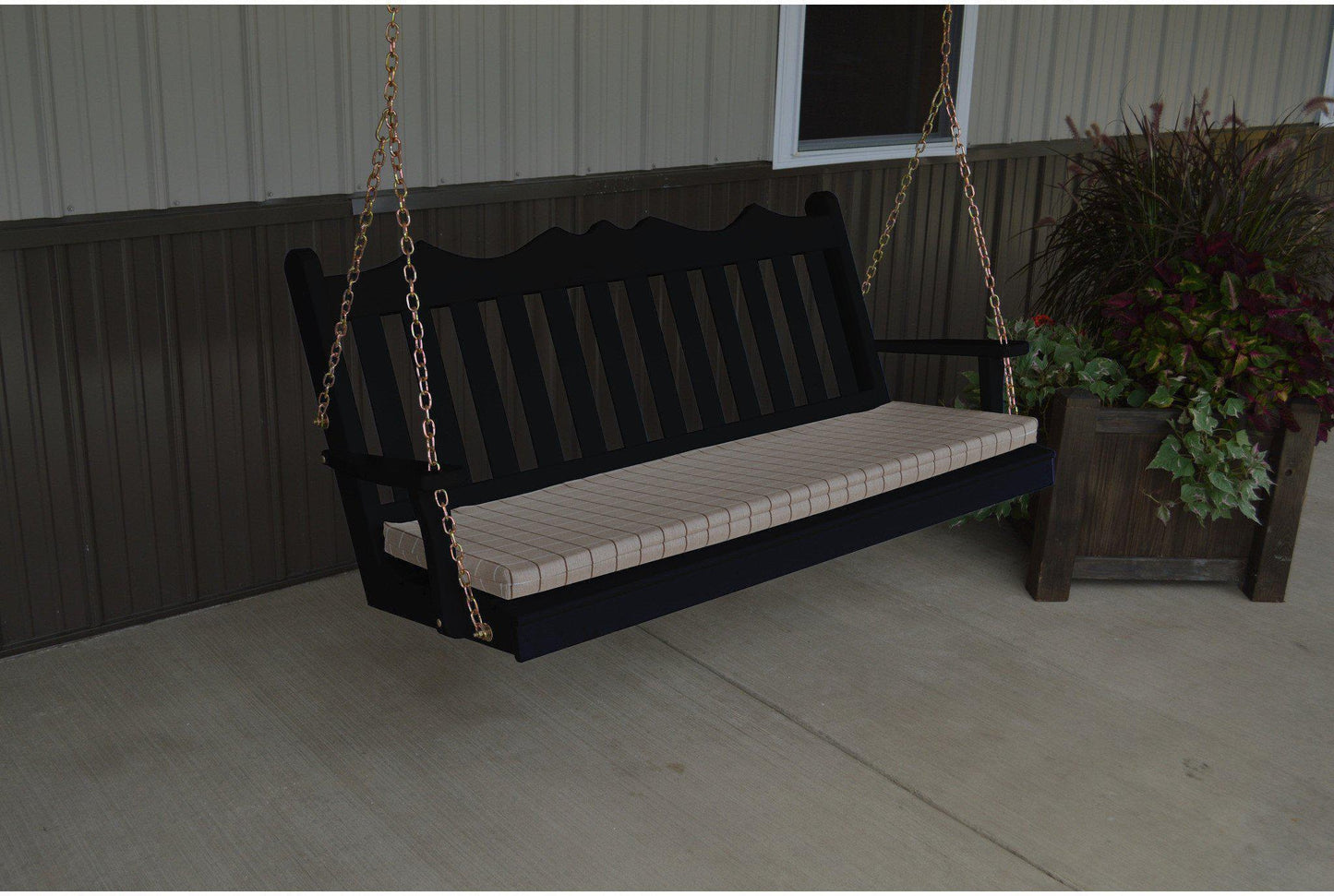 A & L Furniture Royal English Yellow Pine 5ft. Porch Swing  - Ships FREE in 5-7 Business days - Rocking Furniture