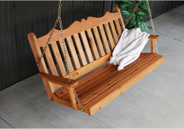 A & L Furniture Royal English Yellow Pine 5ft. Porch Swing  - Ships FREE in 5-7 Business days - Rocking Furniture