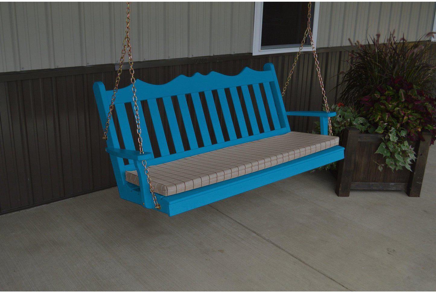 A & L Furniture Royal English Yellow Pine 6ft. Porch Swing - Ships FREE in 5-7 Business days - Rocking Furniture