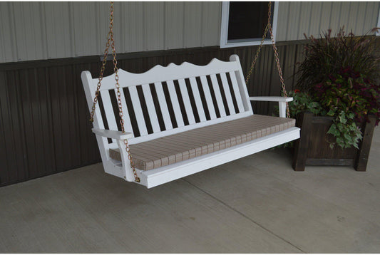 A & L Furniture Royal English Yellow Pine 6ft. Porch Swing - Ships FREE in 5-7 Business days - Rocking Furniture