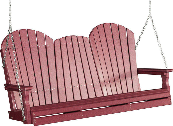 LuxCraft Adirondack 5ft. Recycled Plastic Porch Swing - Rocking Furniture