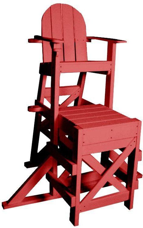 Tailwind Furniture Recycled Plastic Medium Lifeguard Chair with Side Step - MLG-520 - Seat Height: 50" - LEAD TIME TO SHIP 3 WEEKS OR LESS