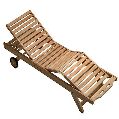 Royal Teak Collection Outdoor 5 position Lounging Sun Bed - SHIPS WITHIN 1 TO 2 BUSINESS DAYS