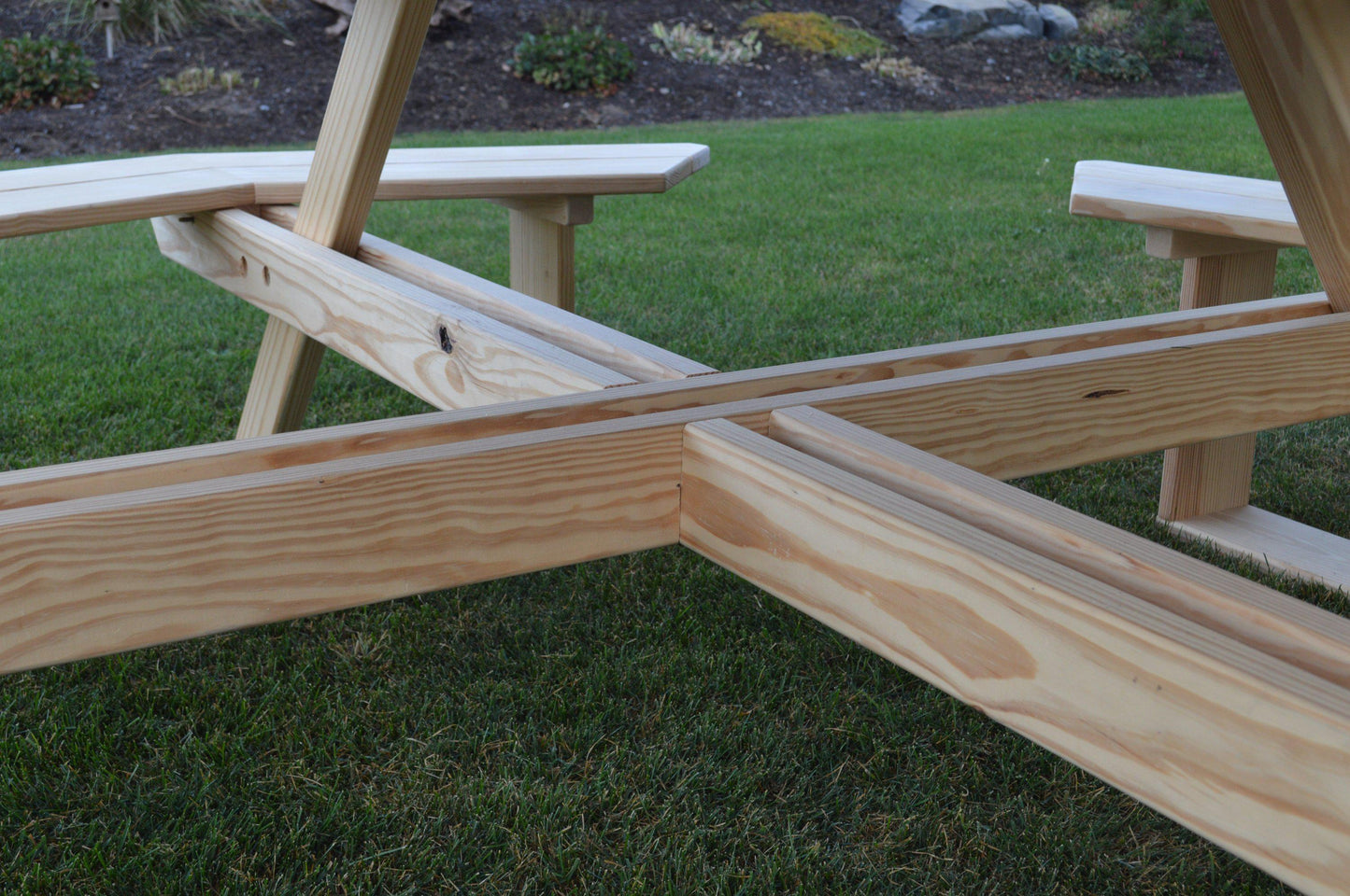 Regallion Outdoor Western Red Cedar 54" Octagon Walk-In Table - LEAD TIME TO SHIP 15 BUSINESS DAYS OR LESS