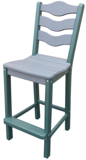Perfect Choice Recycled Plastic Traditional Bar Height Standard Armless Chair - LEAD TIME TO SHIP 4 WEEKS OR LESS