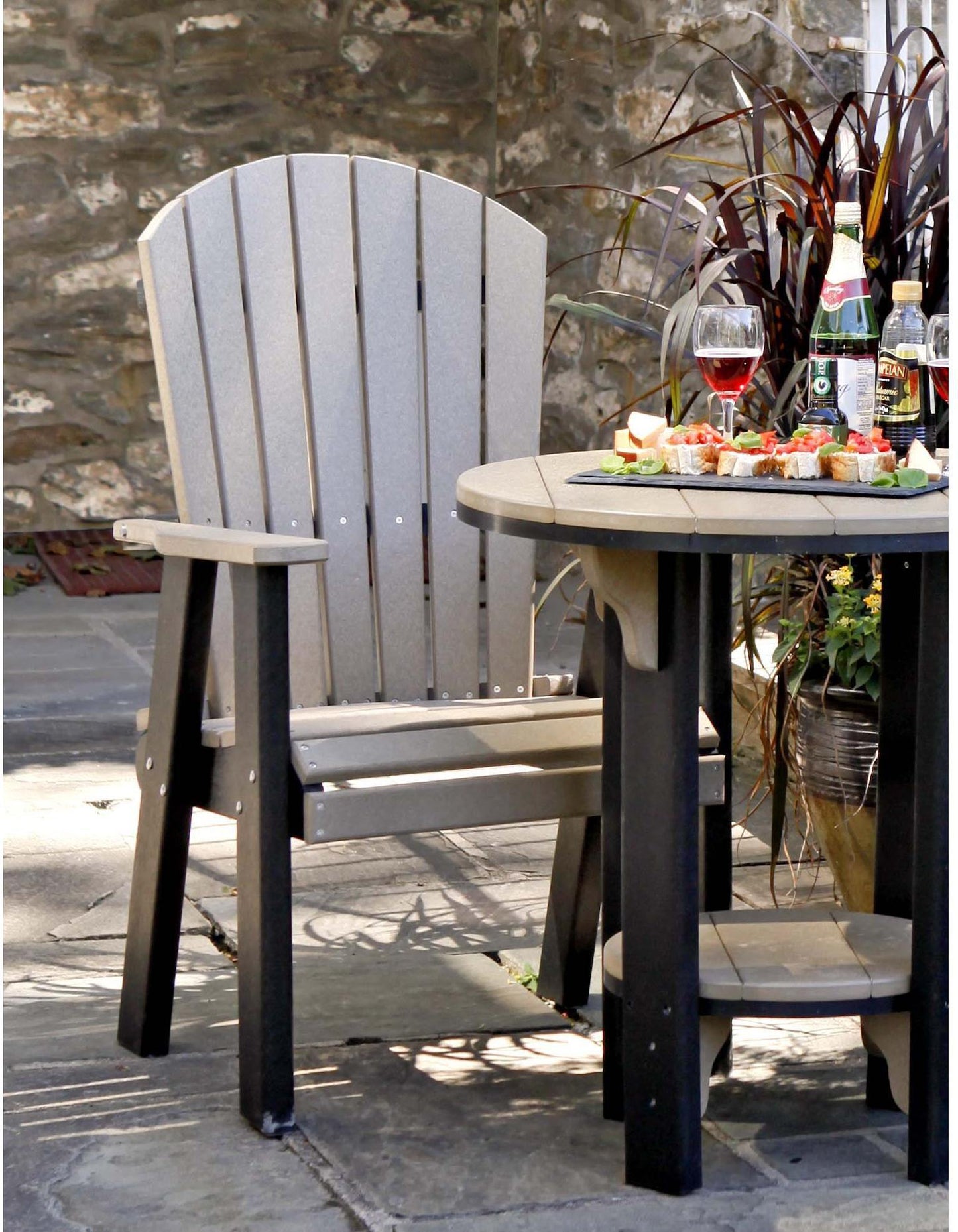 Leisure Lawns Amish Made Recycled Plastic Bistro Chair Model 321D (Dining Height) - LEAD TIME TO SHIP 6 WEEKS OR LESS
