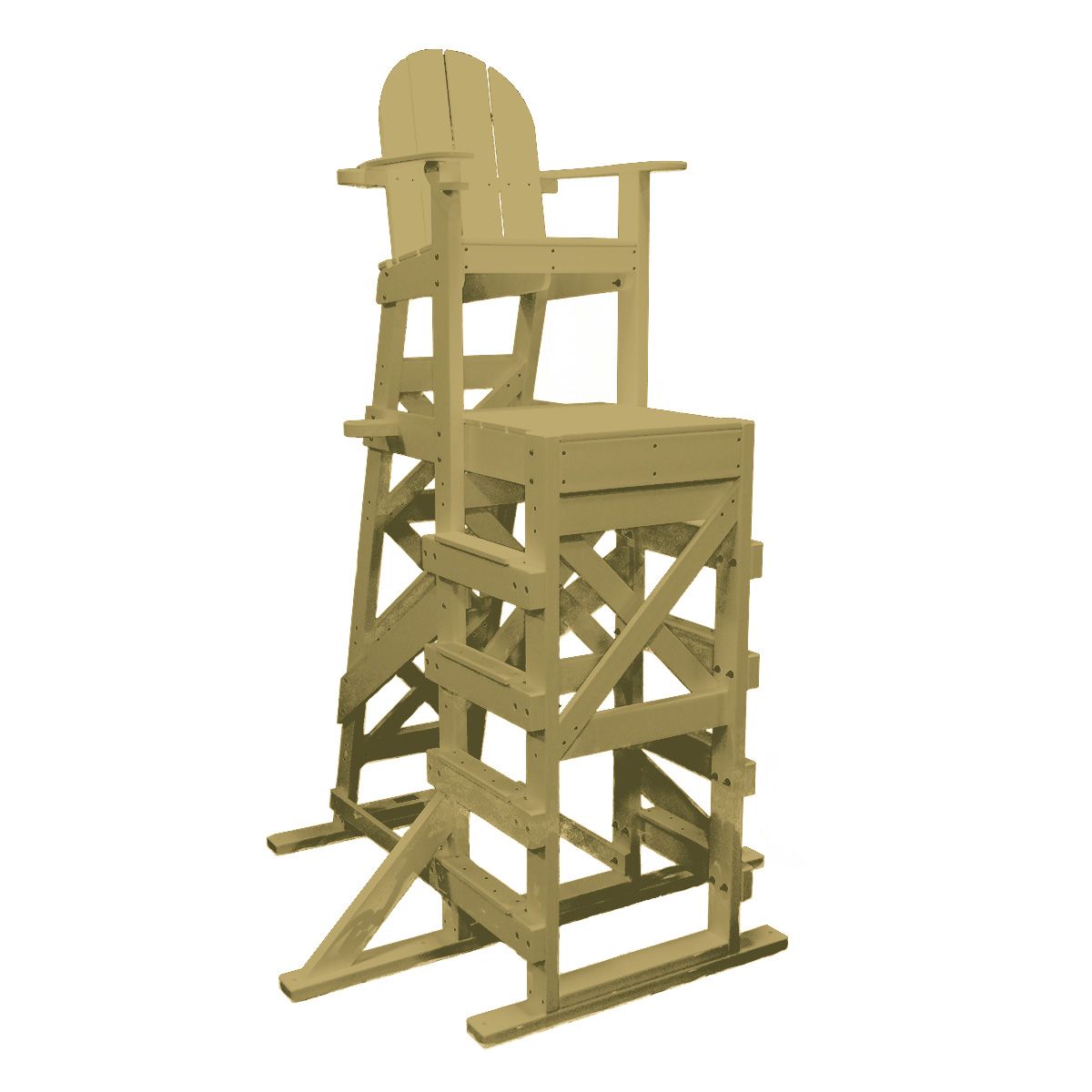 Tailwind Furniture Recycled Plastic XTLG-540 Tall, Side Step Lifeguard Chair - Seat Height: 72” - LEAD TIME TO SHIP 3 WEEKS OR LESS