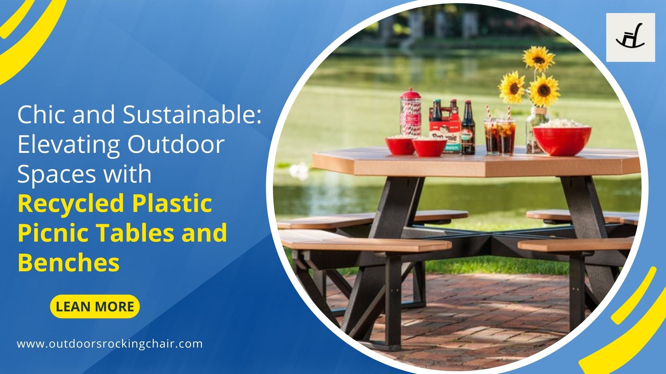 Elevating Outdoor Spaces with Recycled Plastic Picnic Tables and Benches Rocking Furniture