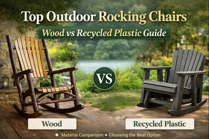Top Outdoor Rocking Chairs Made from Wood & Recycled Plastic