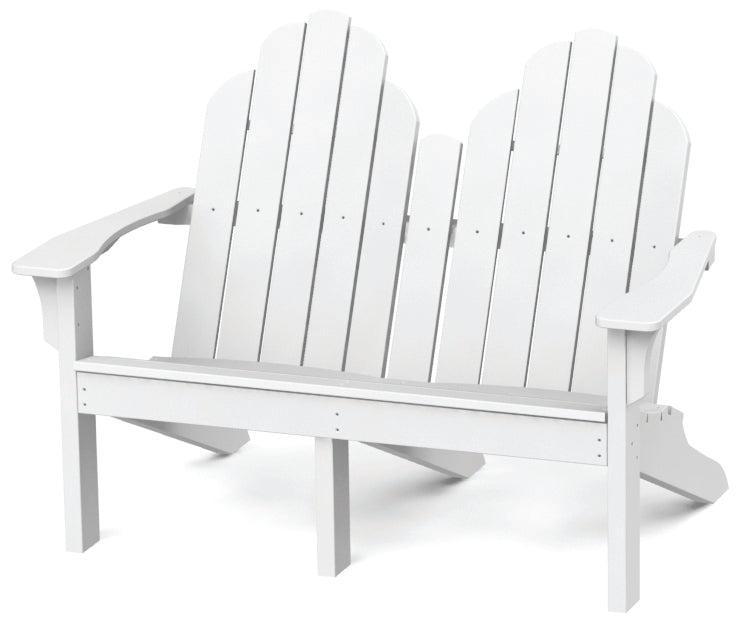 Seaside Casual Recycled Plastic Adirondack Classic Love Seat - LEAD TIME TO SHIP 2 TO 4 WEEKS
