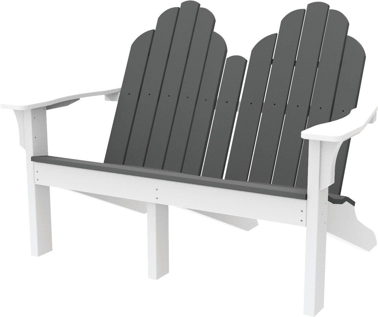 Seaside Casual Recycled Plastic Adirondack Classic Love Seat - LEAD TIME TO SHIP 2 TO 4 WEEKS