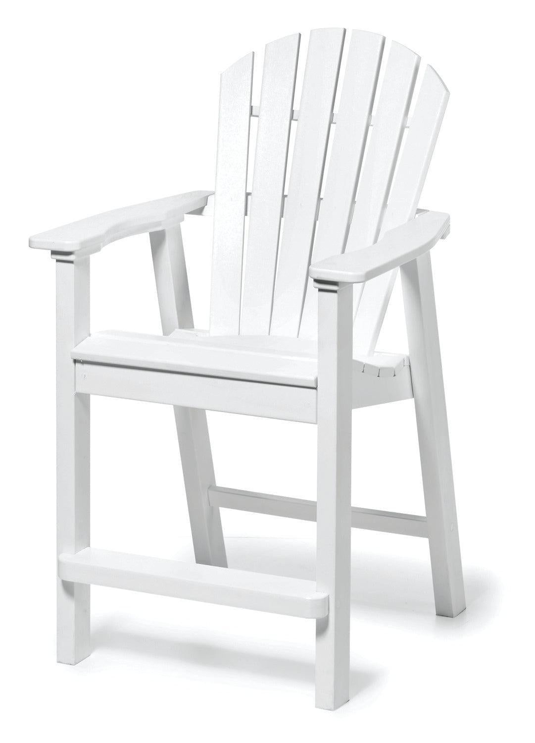 Seaside Casual Recycled Plastic Adirondack Shellback Balcony Chair (COUNTER HEIGHT) - LEAD TIME TO SHIP 4 TO 6 WEEKS