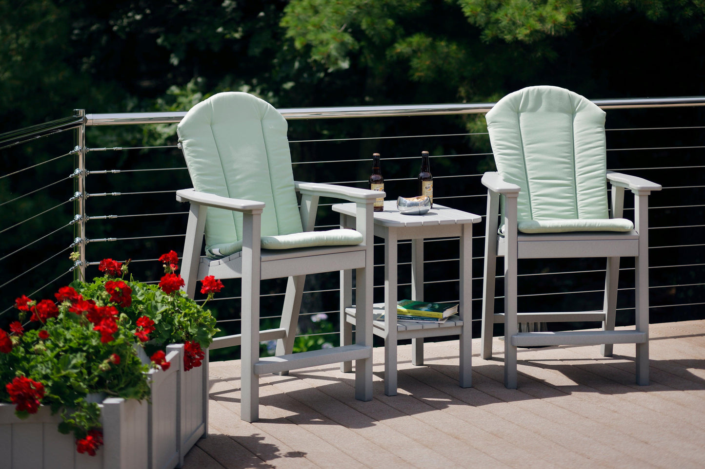 Seaside Casual Recycled Plastic Adirondack Shellback Balcony Chair (COUNTER HEIGHT) - LEAD TIME TO SHIP 4 TO 6 WEEKS
