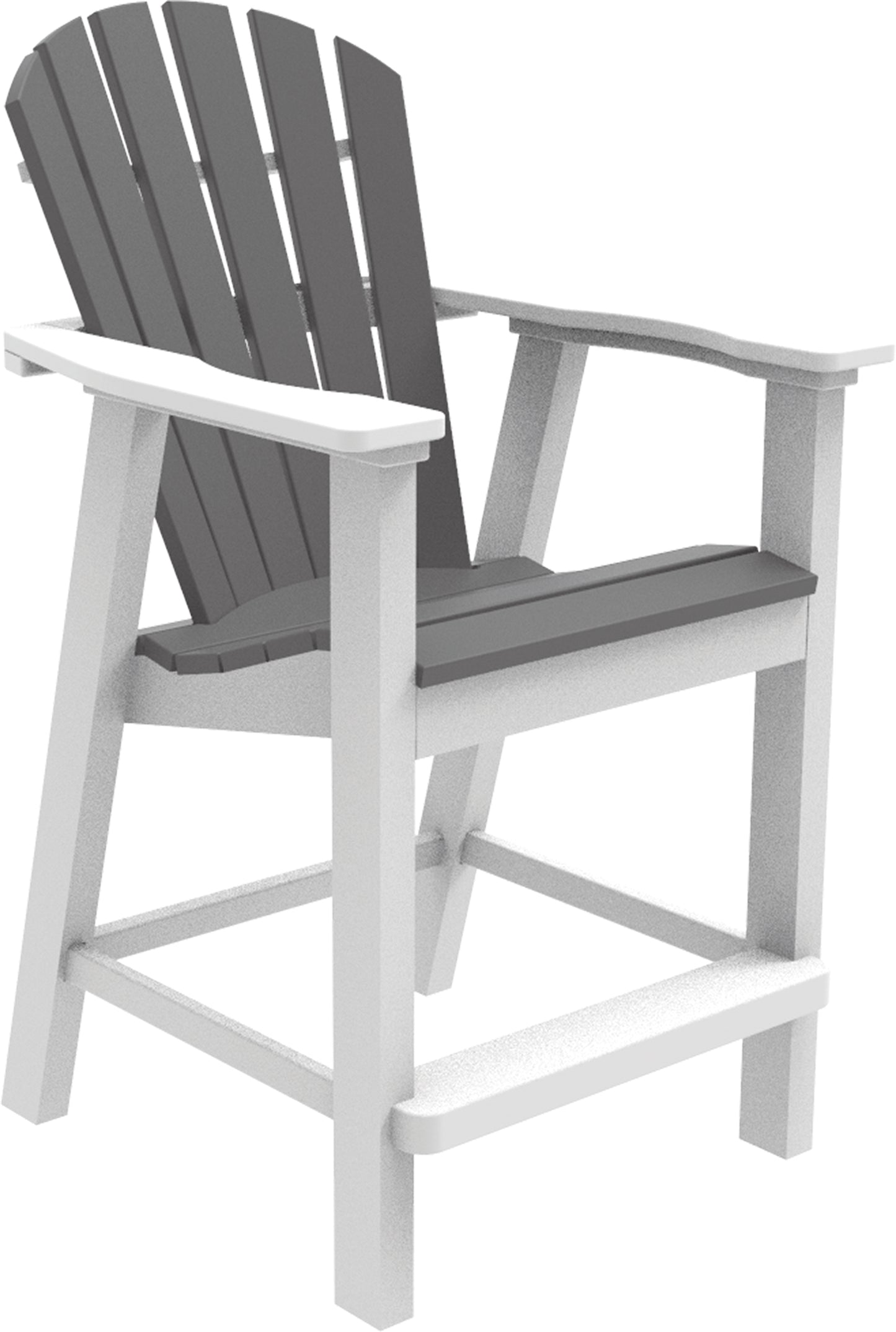 Seaside Casual Recycled Plastic Adirondack Shellback Balcony Chair (COUNTER HEIGHT) - LEAD TIME TO SHIP 4 TO 6 WEEKS