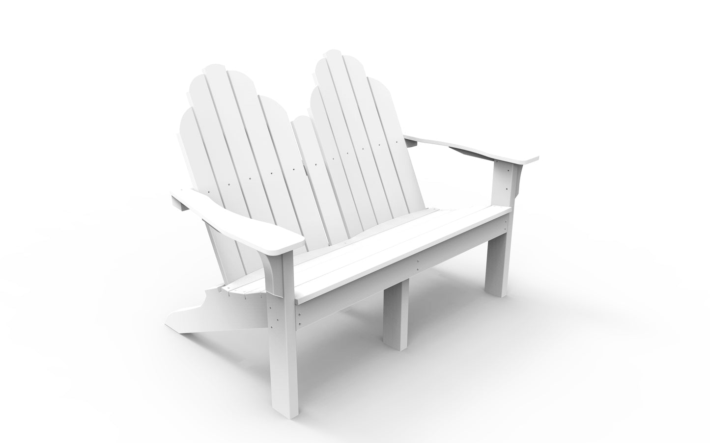 Seaside Casual Recycled Plastic Adirondack Classic Love Seat - LEAD TIME TO SHIP 2 TO 4 WEEKS