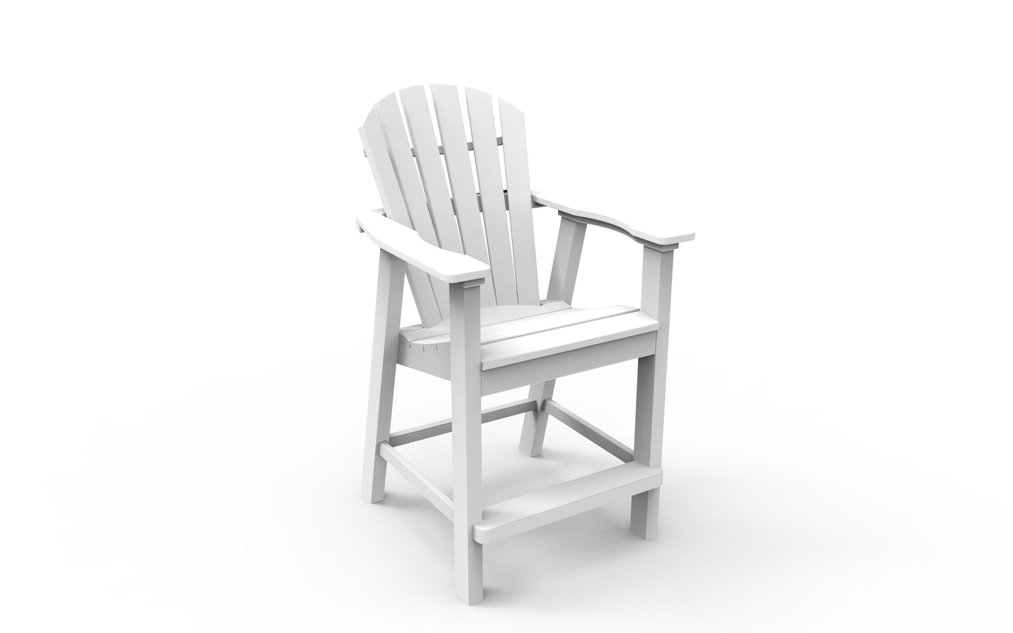 Seaside Casual Recycled Plastic Adirondack Shellback Balcony Chair (COUNTER HEIGHT) - LEAD TIME TO SHIP 4 TO 6 WEEKS