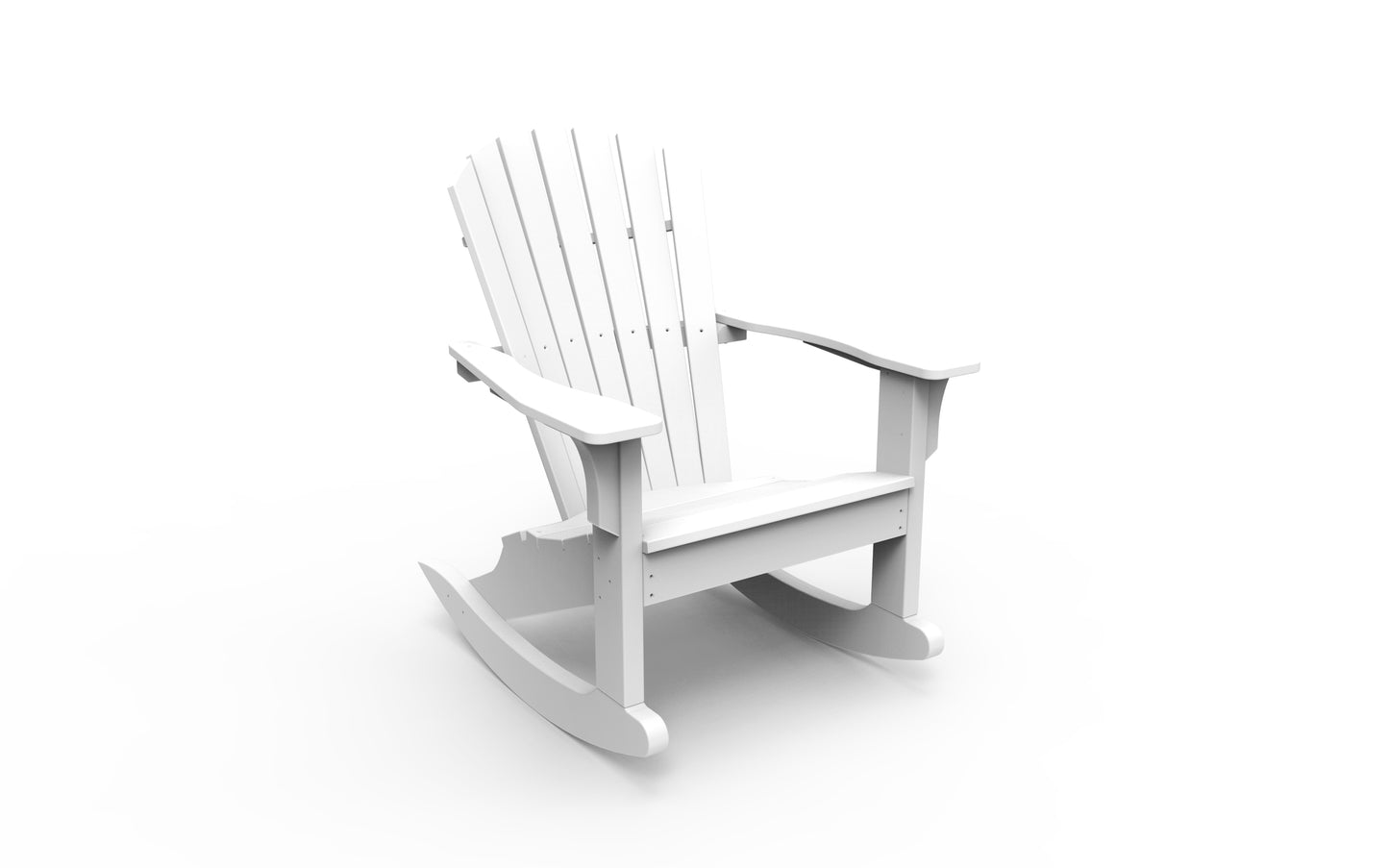 Seaside Casual Recycled Plastic Adirondack Shellback Rocking Chair - LEAD TIME TO SHIP 2 TO 4 WEEKS