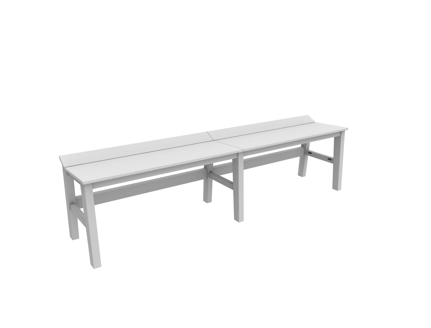 Seaside Casual Recycled Plastic SYM Dining Bench 72" - LEAD TIME TO SHIP 4 TO 6 WEEKS