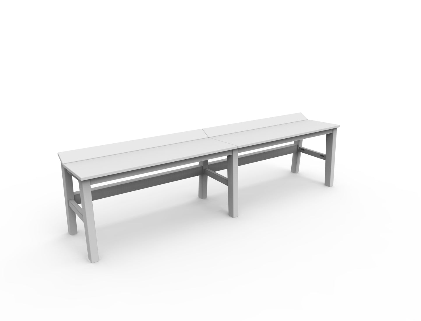 Seaside Casual Recycled Plastic SYM Dining Bench 72" - LEAD TIME TO SHIP 4 TO 6 WEEKS