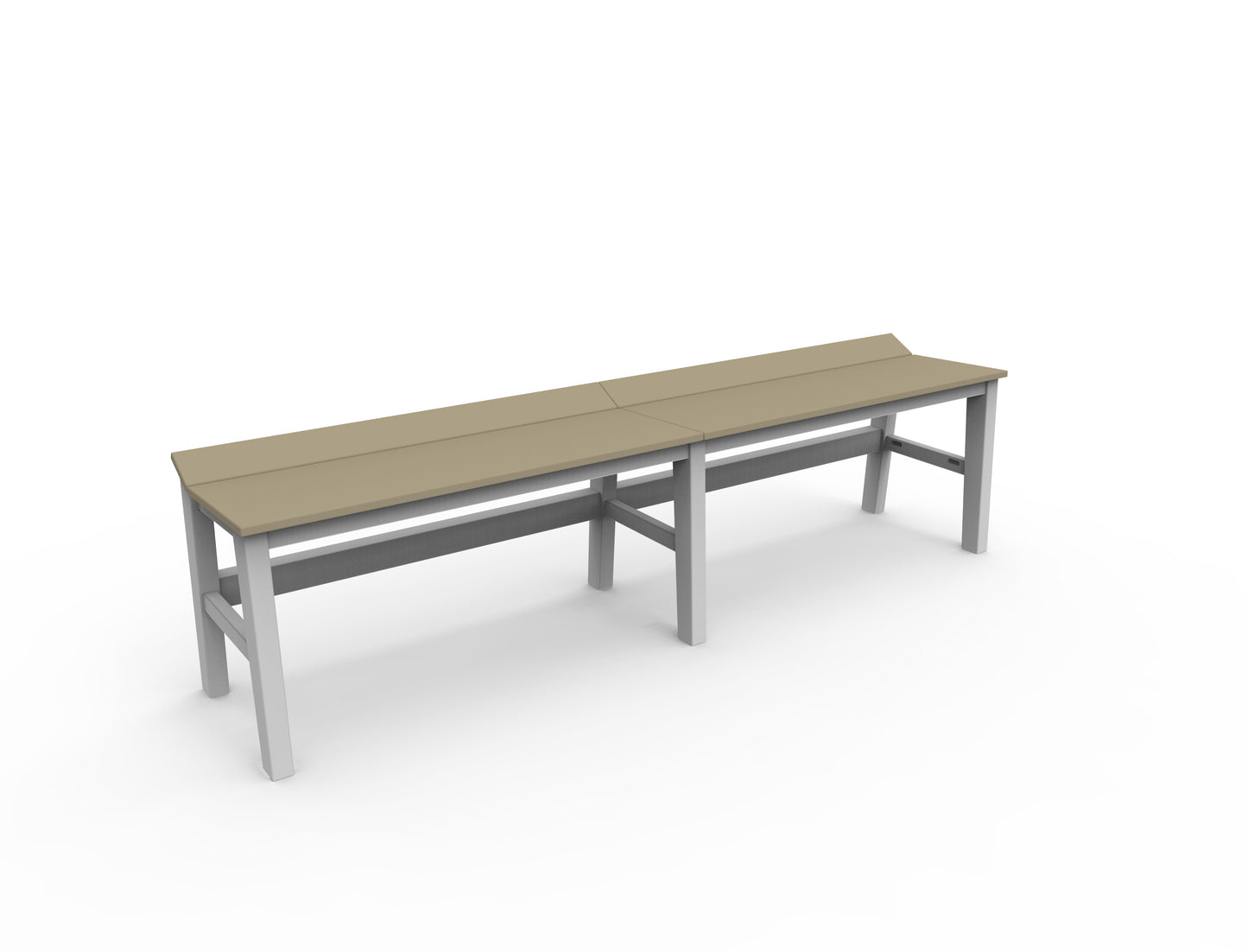Seaside Casual Recycled Plastic SYM Dining Bench 72" - LEAD TIME TO SHIP 4 TO 6 WEEKS
