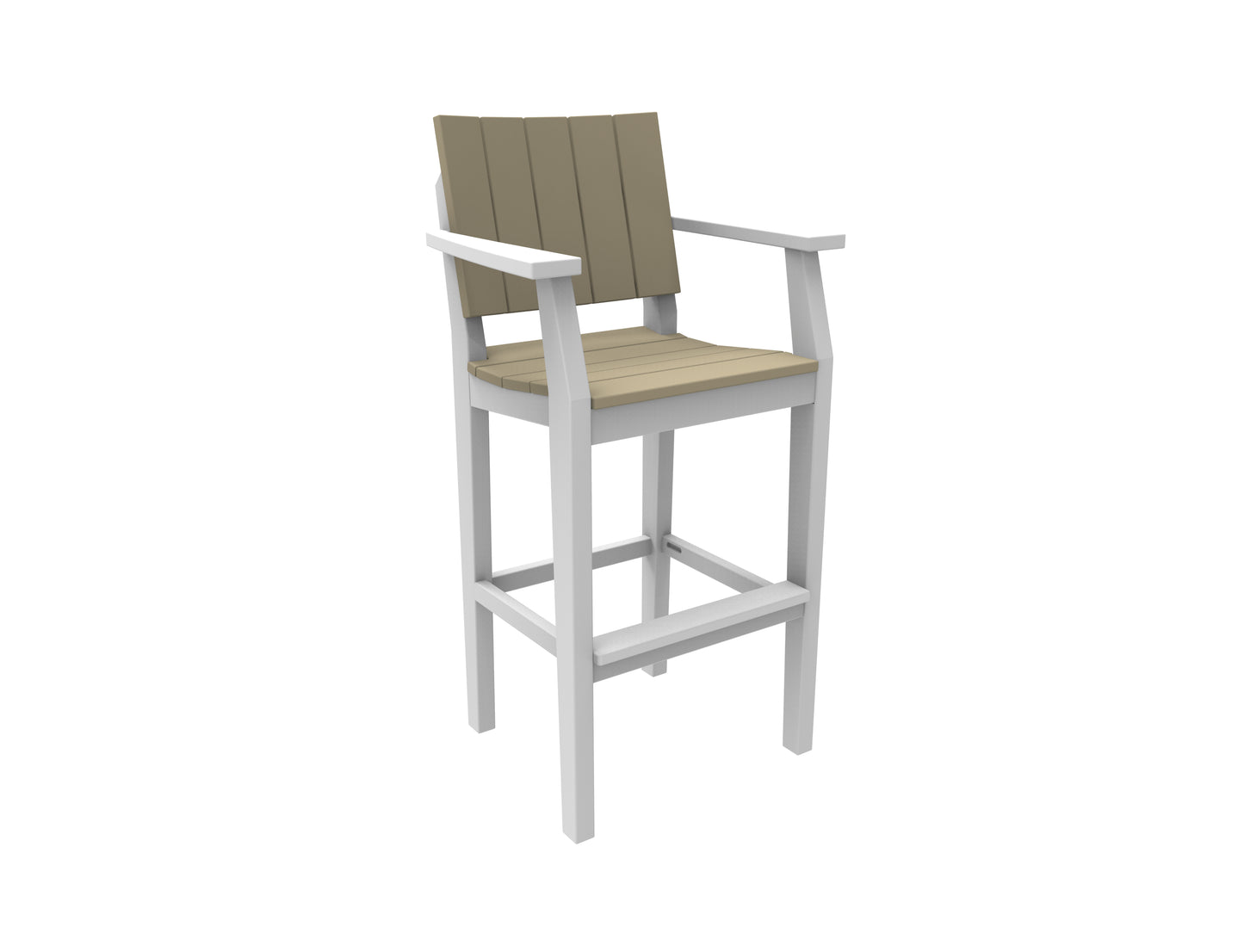 Seaside Casual Recycled Plastic MAD Bar Arm Chair (BAR HEIGHT) - LEAD TIME TO SHIP 2 TO 4 WEEKS