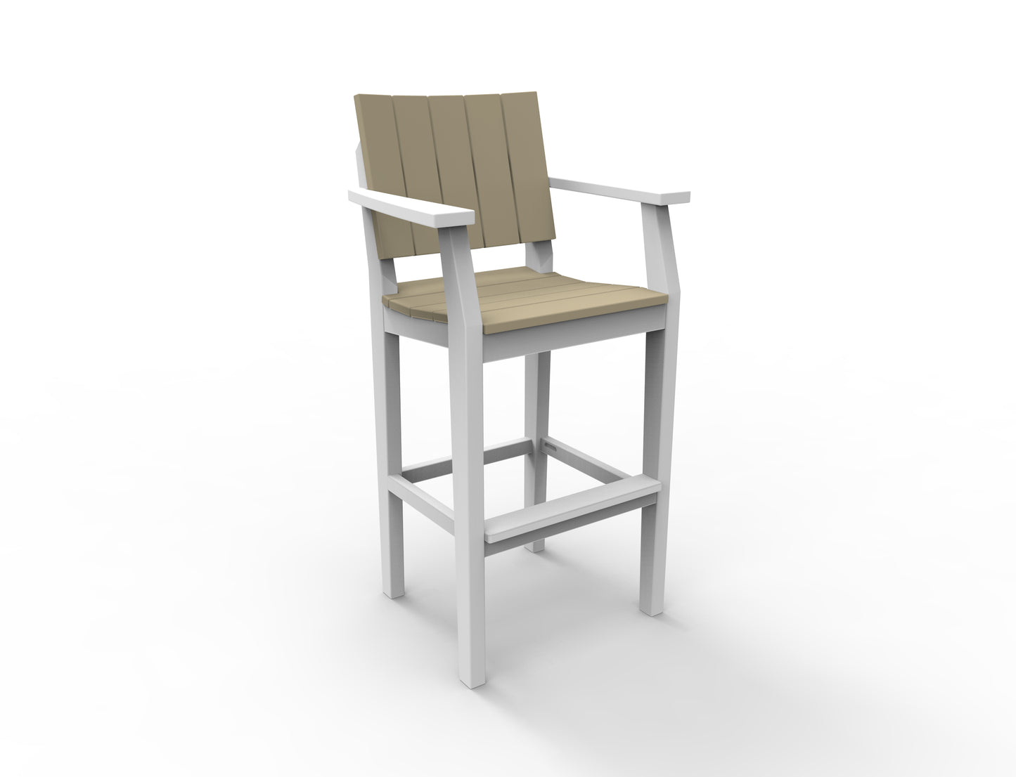 Seaside Casual Recycled Plastic MAD Bar Arm Chair (BAR HEIGHT) - LEAD TIME TO SHIP 2 TO 4 WEEKS