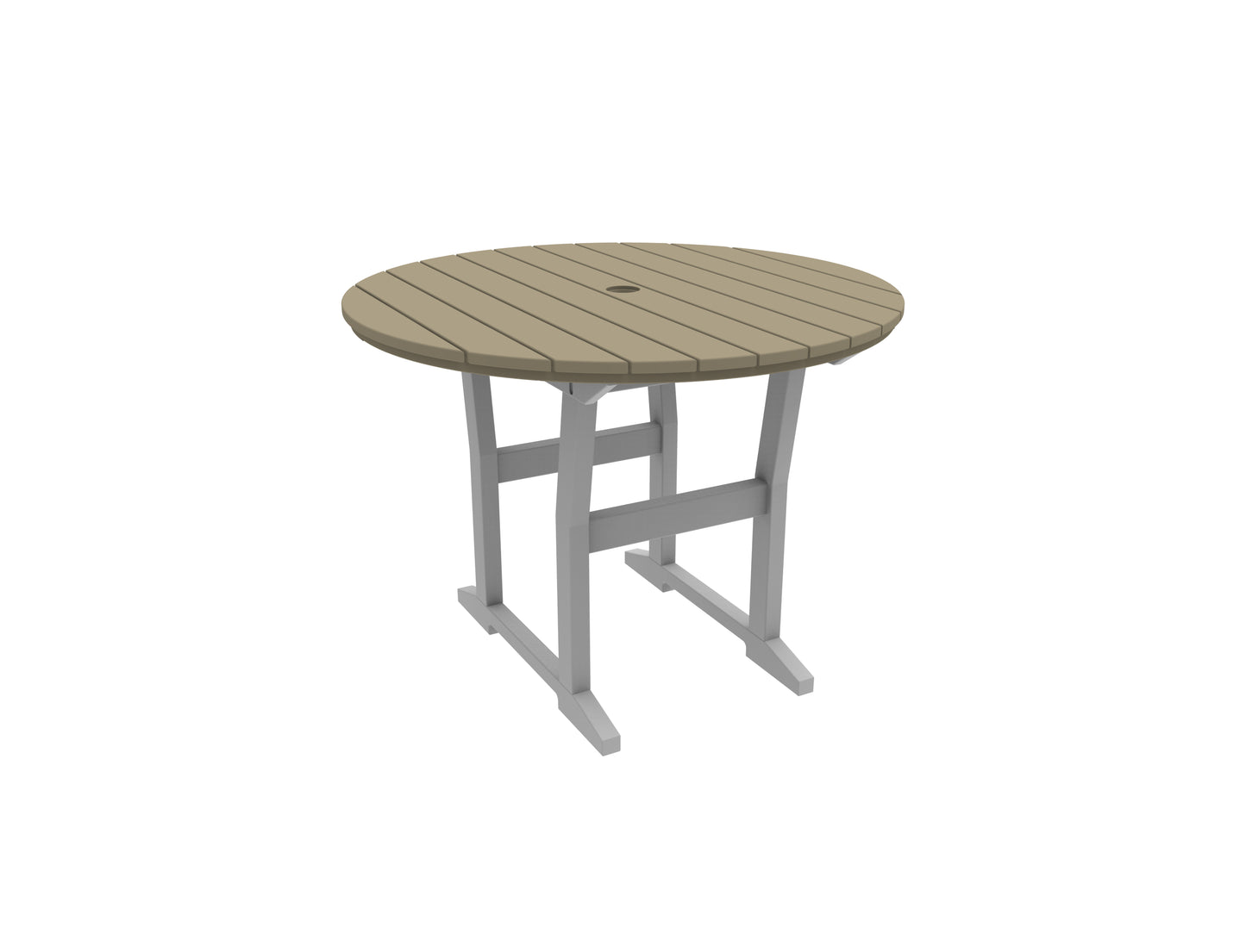 Seaside Casual Recycled Plastic Coastline Cafe Round Dining Table - LEAD TIME TO SHIP 2 TO 4 WEEKS