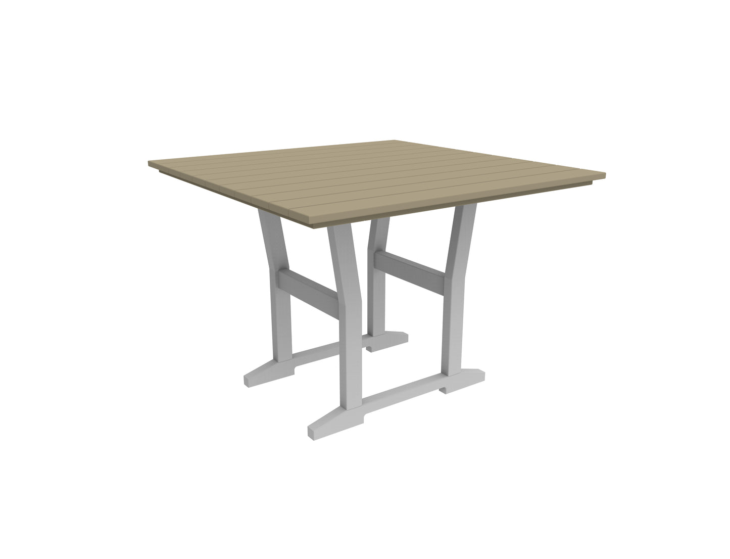 Seaside Casual Recycled Plastic Coastline Cafe Square Dining Table - LEAD TIME TO SHIP 2 TO 4 WEEKS