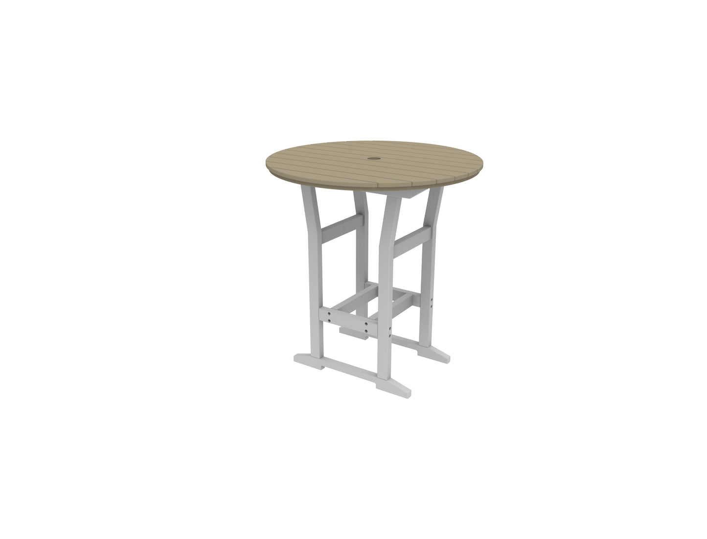 Seaside Casual Recycled Plastic Coastline Cafe Round Bar Table  (BAR HEIGHT) - LEAD TIME TO SHIP 2 TO 4 WEEKS