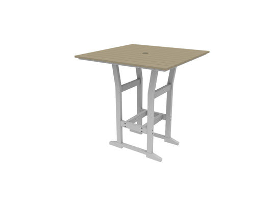 Seaside Casual Recycled Plastic Coastline Cafe Square Bar Table (BAR HEIGHT) - LEAD TIME TO SHIP 2 TO 4 WEEKS