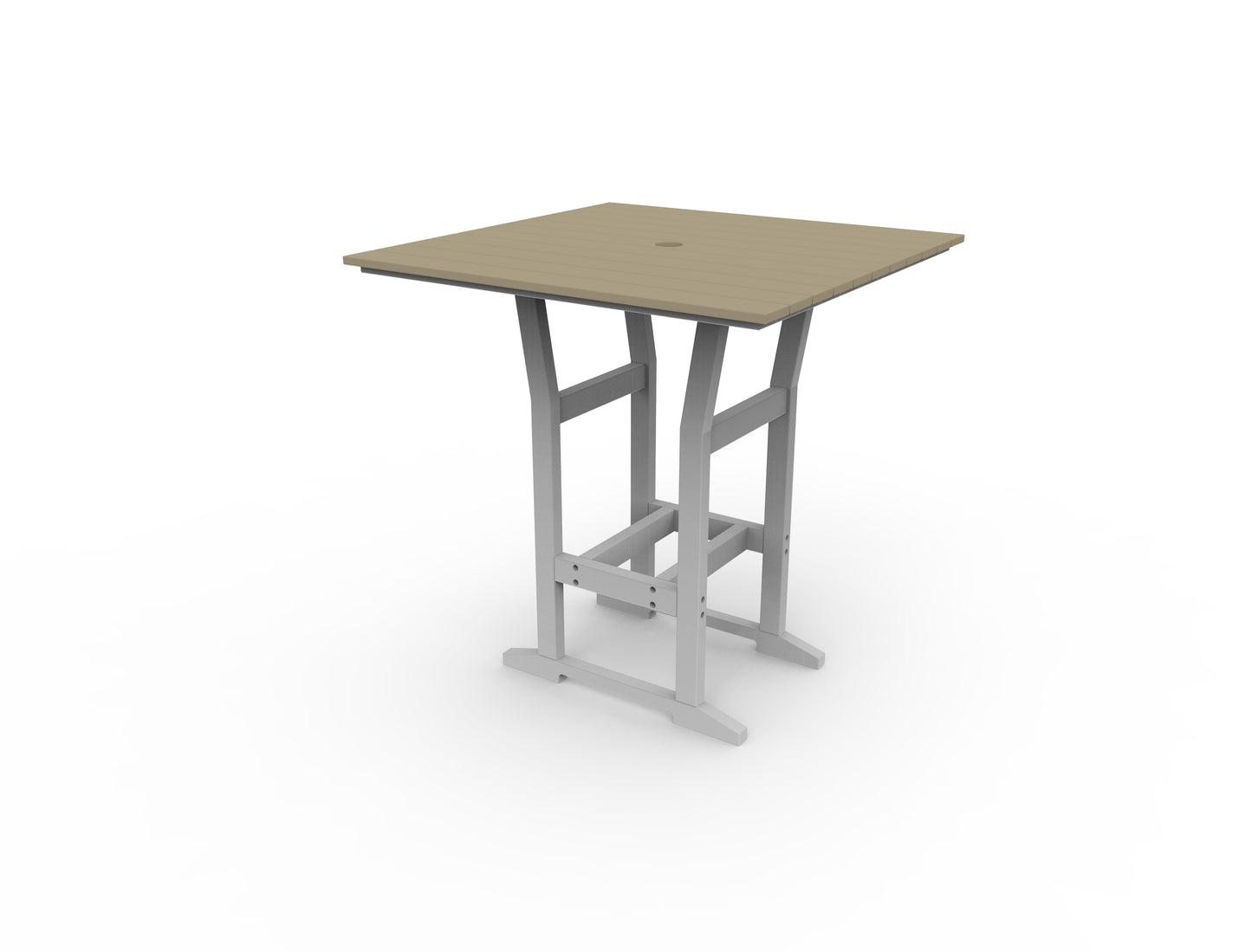 Seaside Casual Recycled Plastic Coastline Cafe Square Bar Table (BAR HEIGHT) - LEAD TIME TO SHIP 2 TO 4 WEEKS
