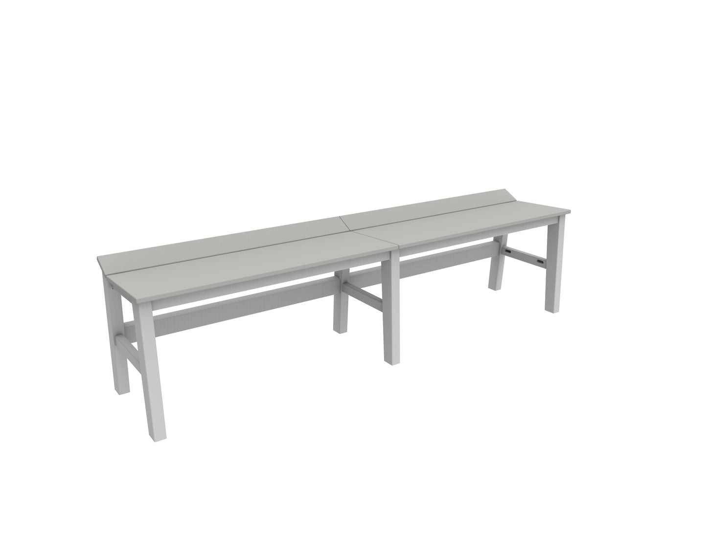 Seaside Casual Recycled Plastic SYM Dining Bench 72" - LEAD TIME TO SHIP 4 TO 6 WEEKS