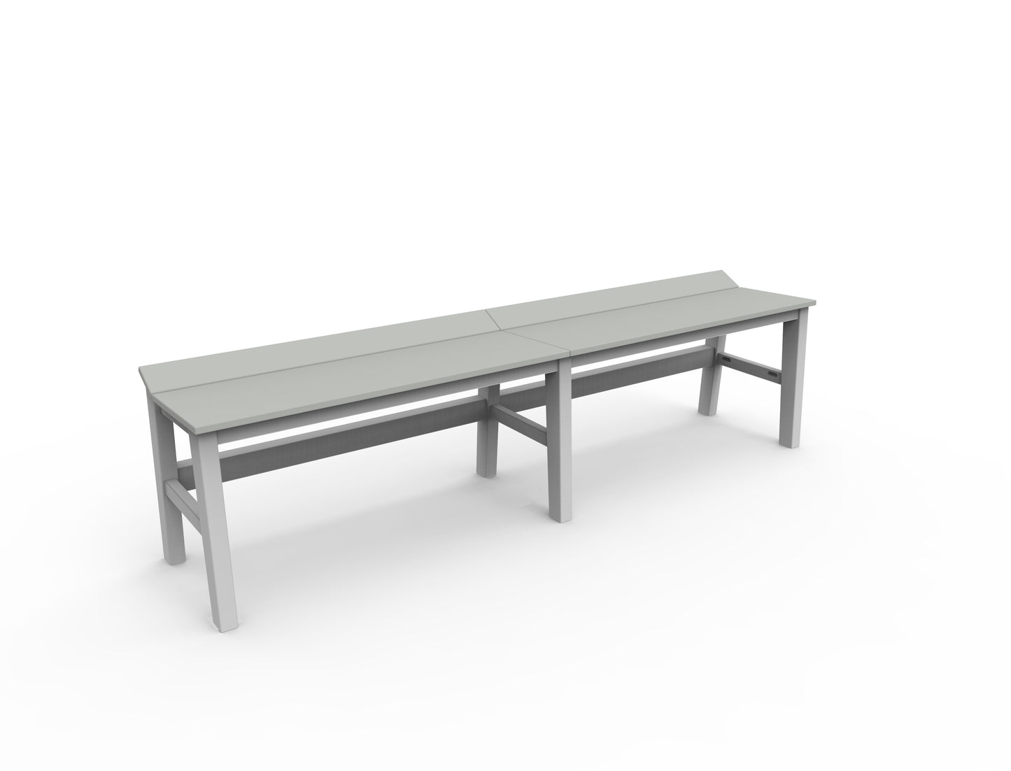 Seaside Casual Recycled Plastic SYM Dining Bench 72" - LEAD TIME TO SHIP 4 TO 6 WEEKS