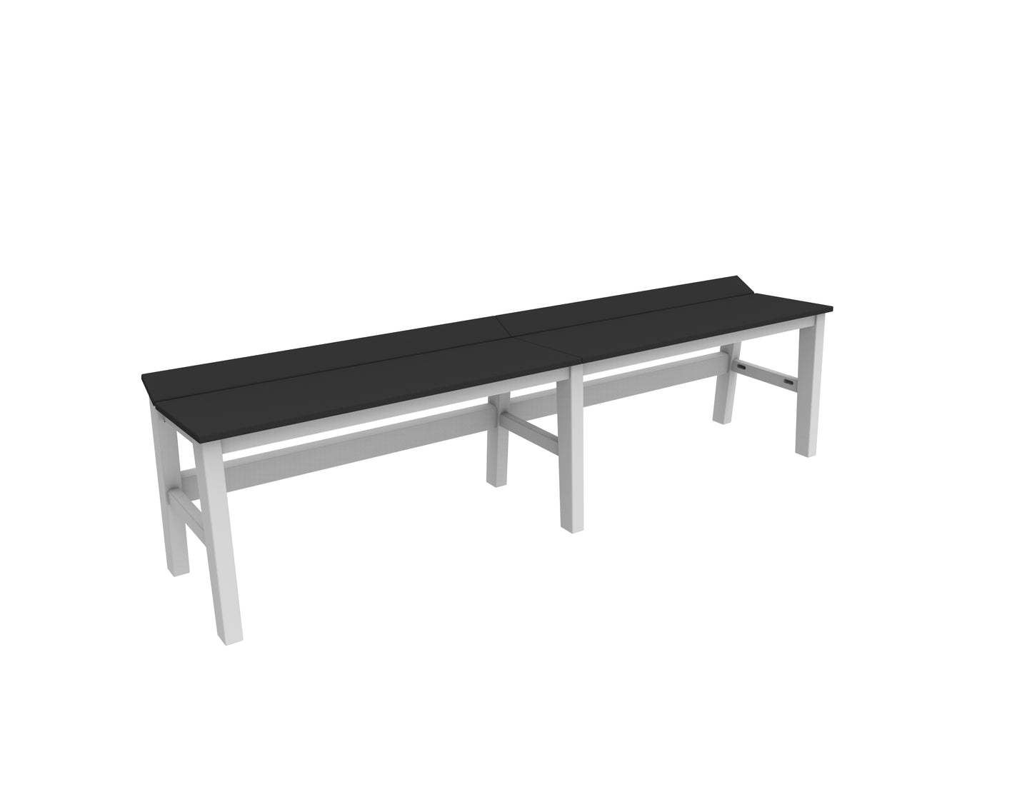 Seaside Casual Recycled Plastic SYM Dining Bench 72" - LEAD TIME TO SHIP 4 TO 6 WEEKS